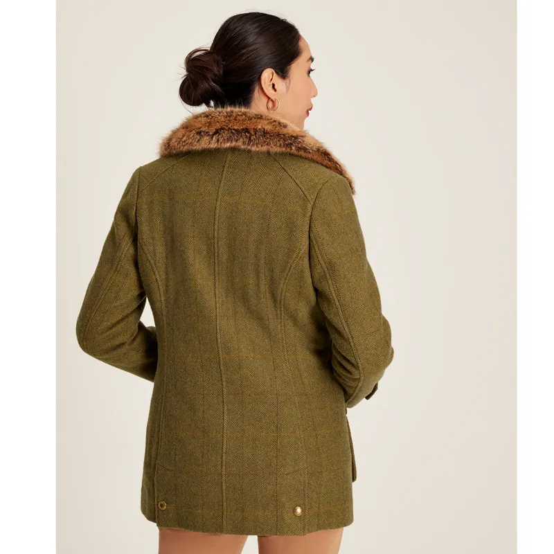 Joules Fieldcoat Luxe Tweed Jacket With Removable Gilet - Green Tweed-2